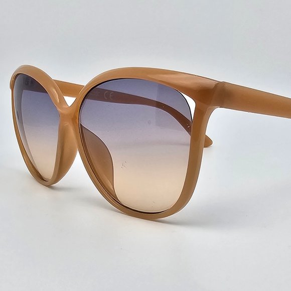 *SOLD* Nanette Lepore NN269 Nude Frame Blue Peach Fade Lens Sunglasses w Case - Picture 3 of 16